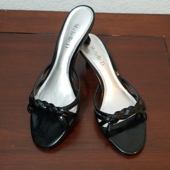 Michelle D Showbiz Strappy Heels/Black/Sz 7M/NWT - Picture 5 of 8